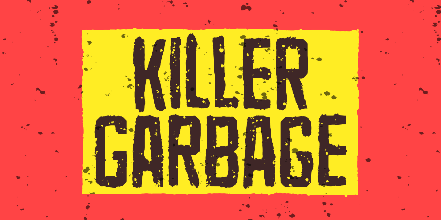 Przykładowa czcionka Killer Garbage #1